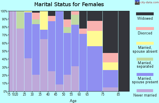 Zip code 31079 marital status for females