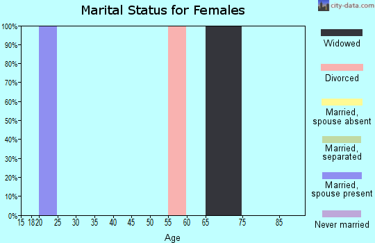Zip code 31081 marital status for females