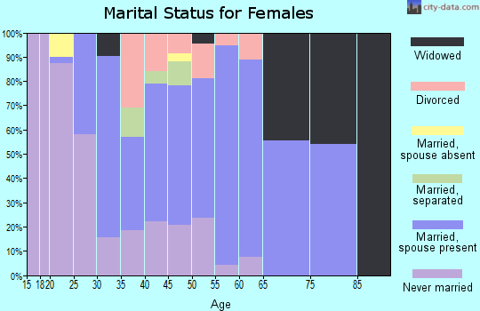 Zip code 31091 marital status for females