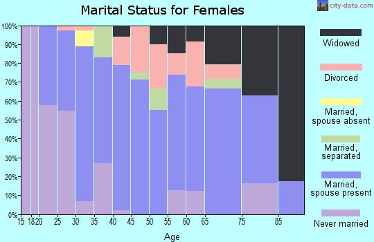 Zip code 31321 marital status for females
