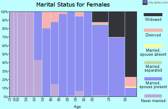 Zip code 31411 marital status for females