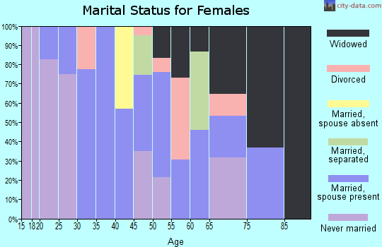 Zip code 31542 marital status for females