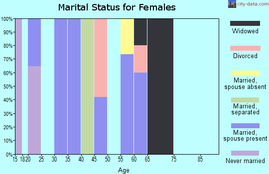 Zip code 31551 marital status for females