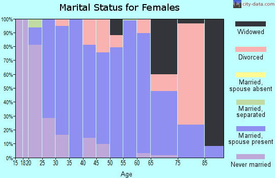 Zip code 31555 marital status for females