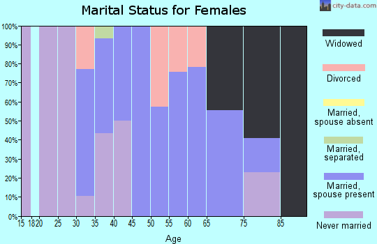 Zip code 31565 marital status for females