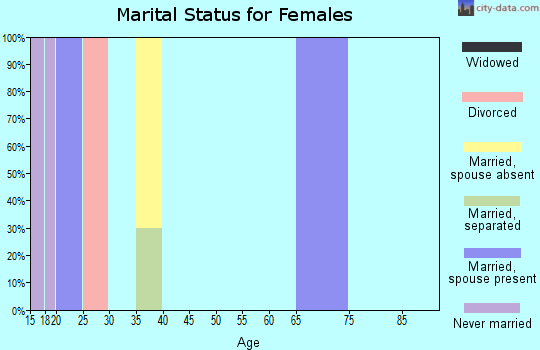 Zip code 31623 marital status for females