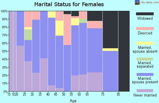 Zip code 31635 marital status for females