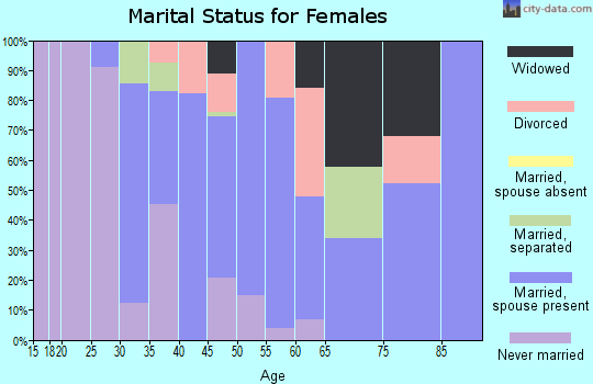 Zip code 31764 marital status for females