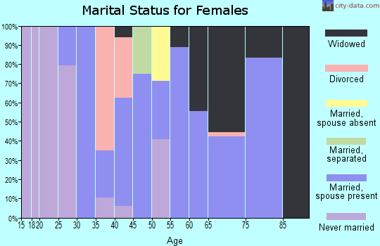 Zip code 31801 marital status for females