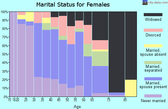 Zip code 31803 marital status for females