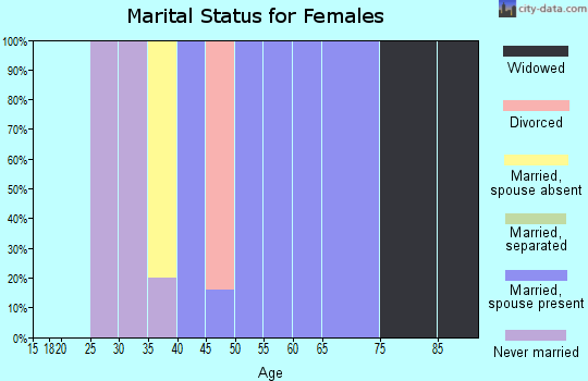 Zip code 31810 marital status for females