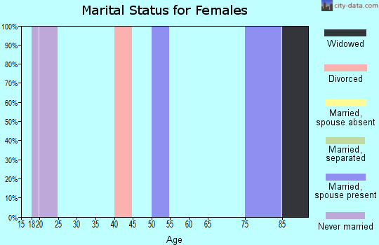 Zip code 31814 marital status for females