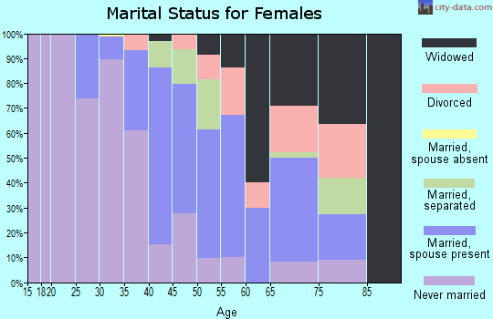 Zip code 31827 marital status for females