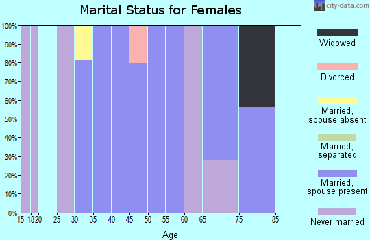 Zip code 31829 marital status for females