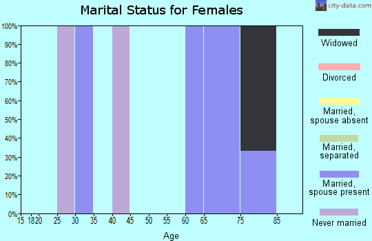 Zip code 31832 marital status for females