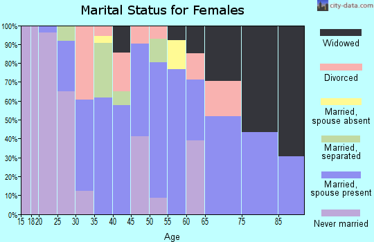 Zip code 31833 marital status for females