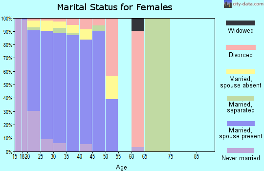 Zip code 31905 marital status for females