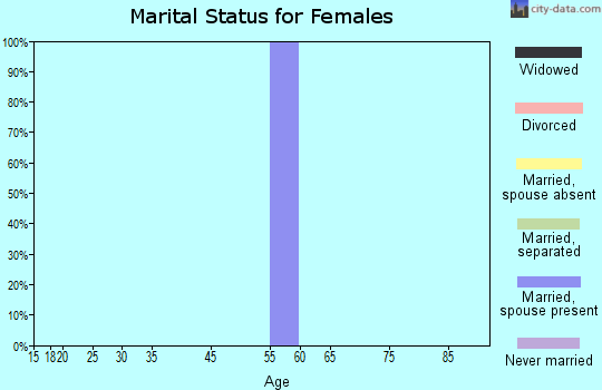 Zip code 32013 marital status for females