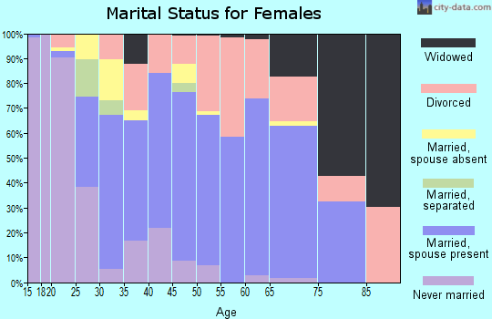 Zip code 32024 marital status for females