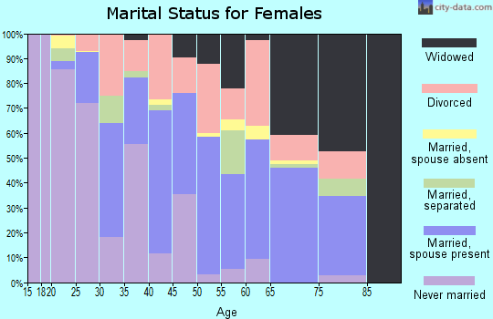Zip code 32055 marital status for females