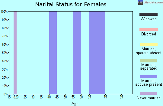 Zip code 32072 marital status for females