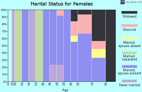 Zip code 32102 marital status for females