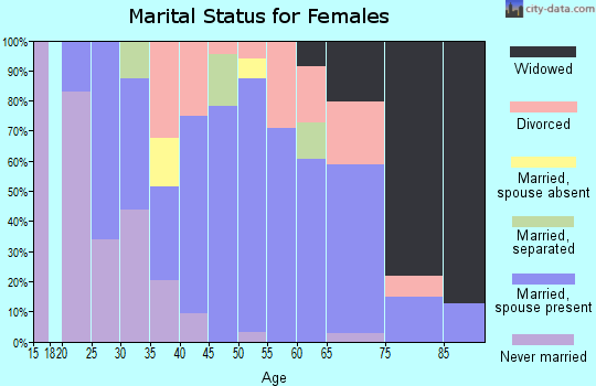 Zip code 32131 marital status for females