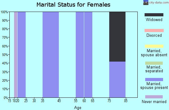 Zip code 32138 marital status for females