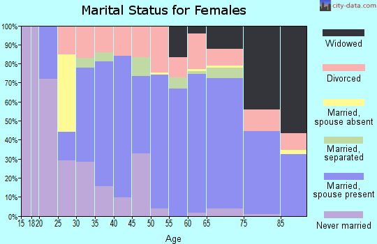 Zip code 32169 marital status for females