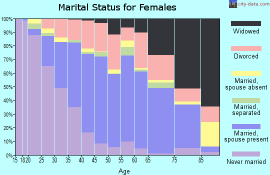 Zip code 32177 marital status for females
