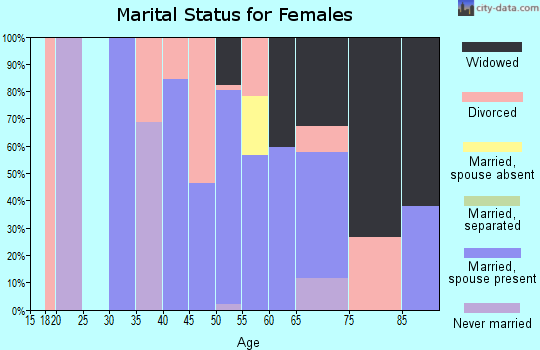 Zip code 32187 marital status for females