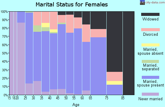 Zip code 32226 marital status for females