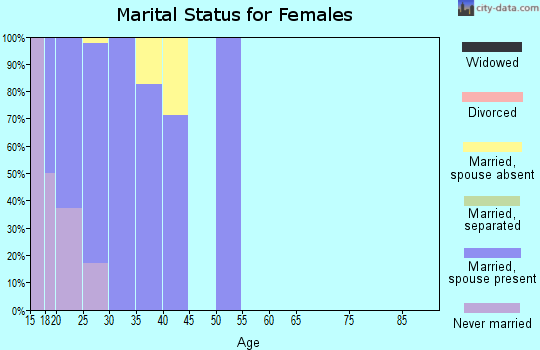 Zip code 32227 marital status for females