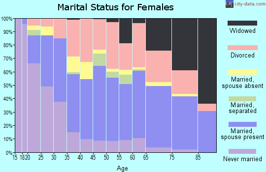 Zip code 32233 marital status for females