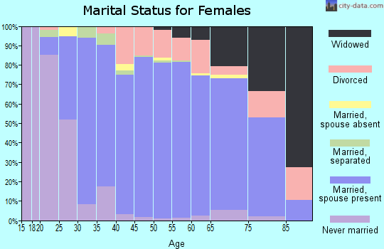Zip code 32259 marital status for females