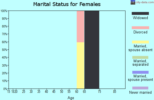 Zip code 32639 marital status for females