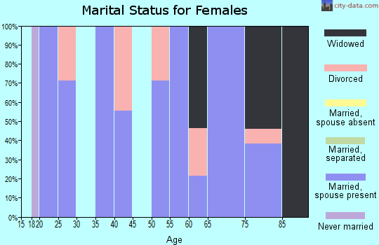Zip code 32648 marital status for females
