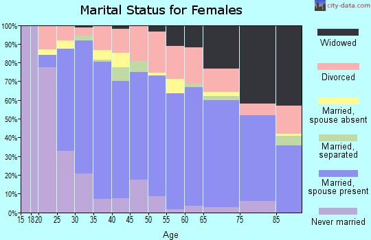 Zip code 32738 marital status for females