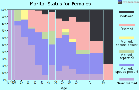 Zip code 33004 marital status for females