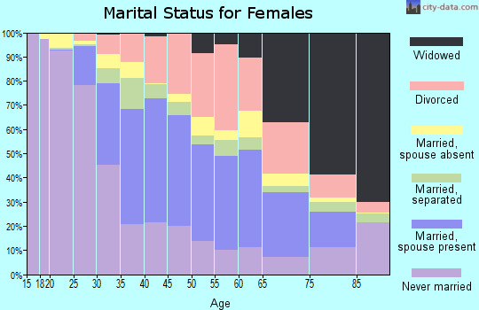 Zip code 33023 marital status for females