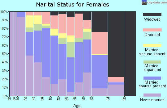 Zip code 33032 marital status for females