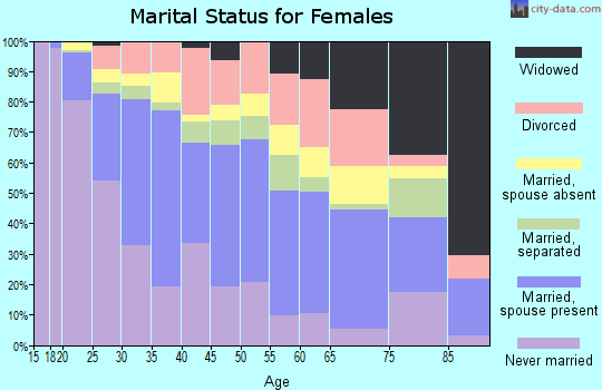 Zip code 33033 marital status for females