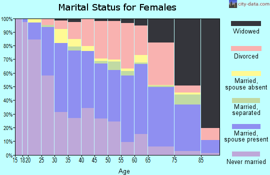 Zip code 33040 marital status for females