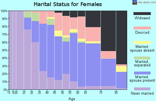 Zip code 33062 marital status for females