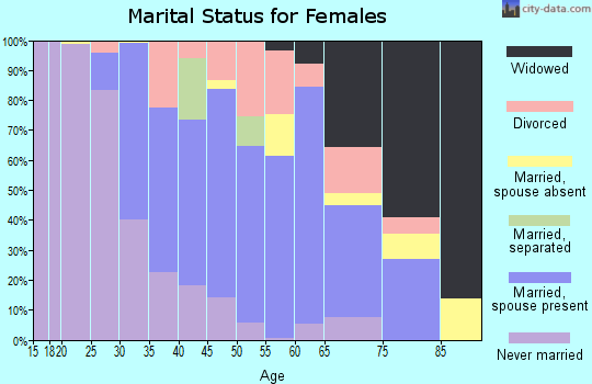 Zip code 33070 marital status for females