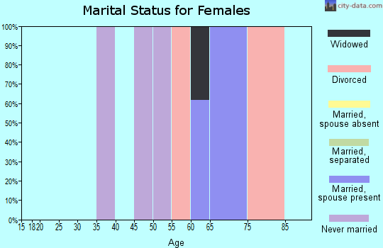 Zip code 33109 marital status for females