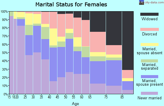Zip code 33125 marital status for females