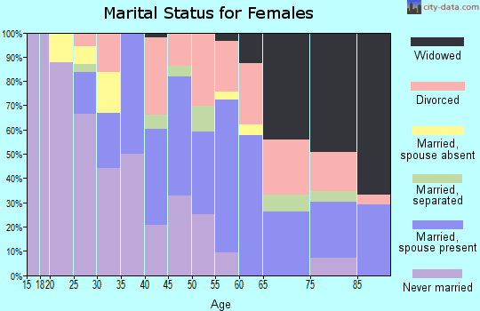 Zip code 33129 marital status for females