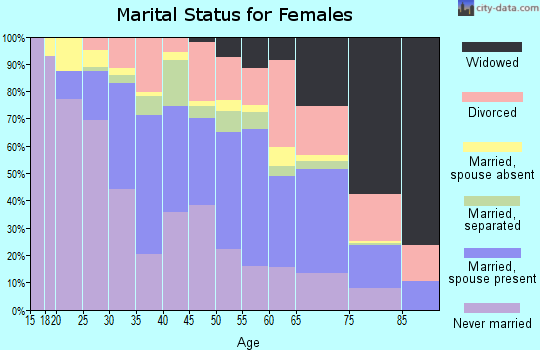 Zip code 33135 marital status for females