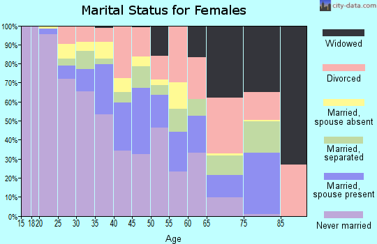 Zip code 33136 marital status for females